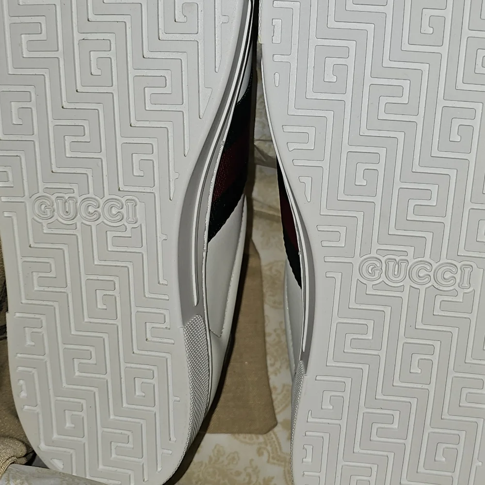 Gucci White Ace Sneakers Size Us 9 Mens New - Picture 5 of 7